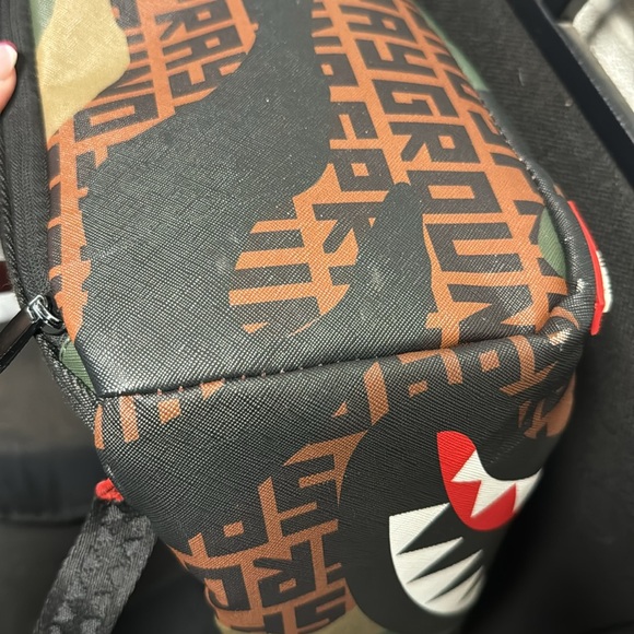 Sprayground Green and Red Shark Mouth Backpack - Picture 6 of 9